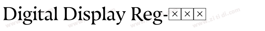 Digital Display Reg字体转换 Digital Display Reg字体转换